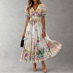 Rosalinda™ | Short Sleeve Floral Maxi Dress