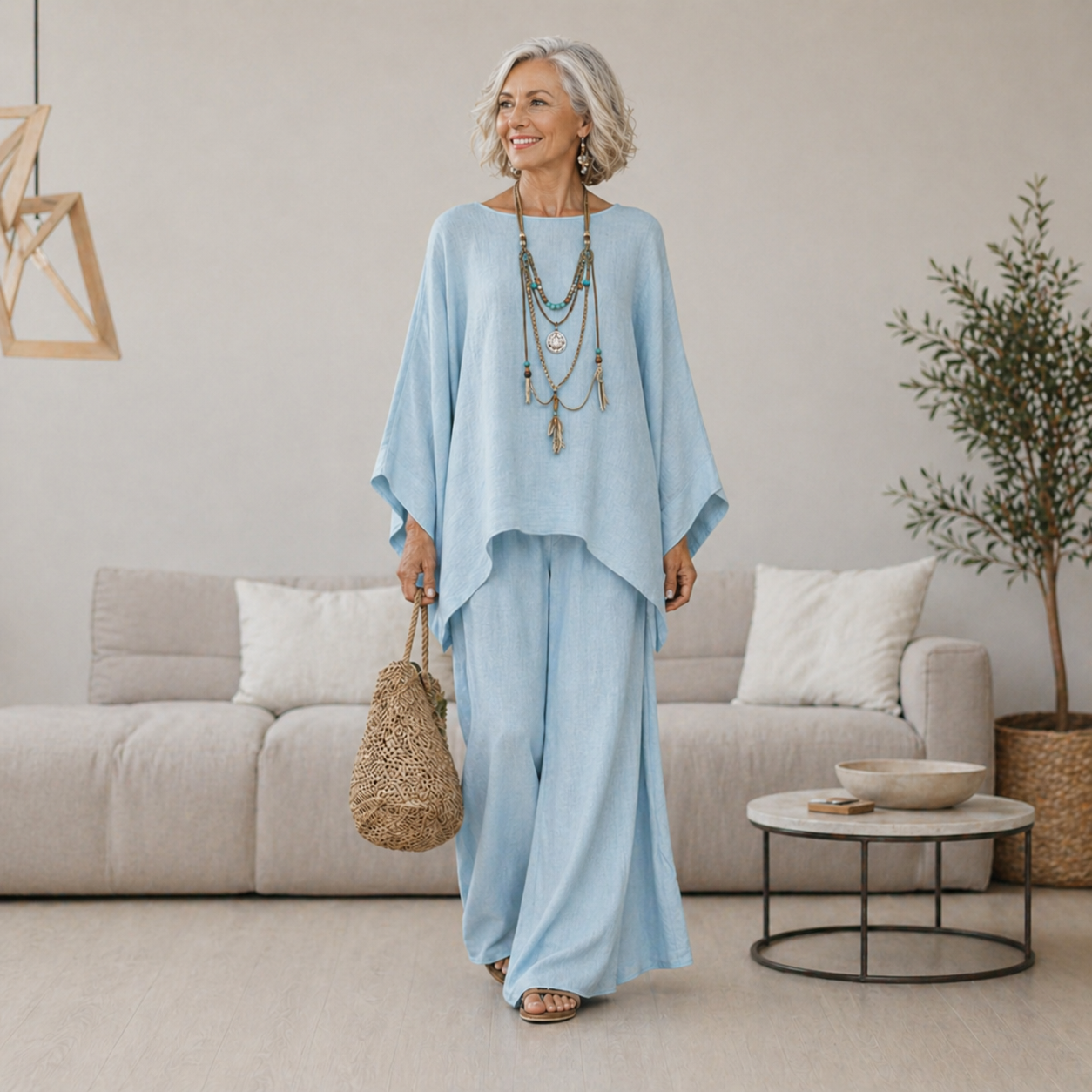 Sienna - Linen Blend Trouser Set