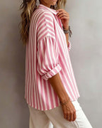Nora | Loose-fitting striped blouse with collar
