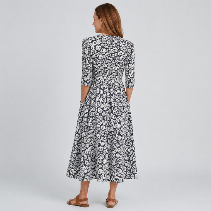 Violethia | Elegant Midi Dress