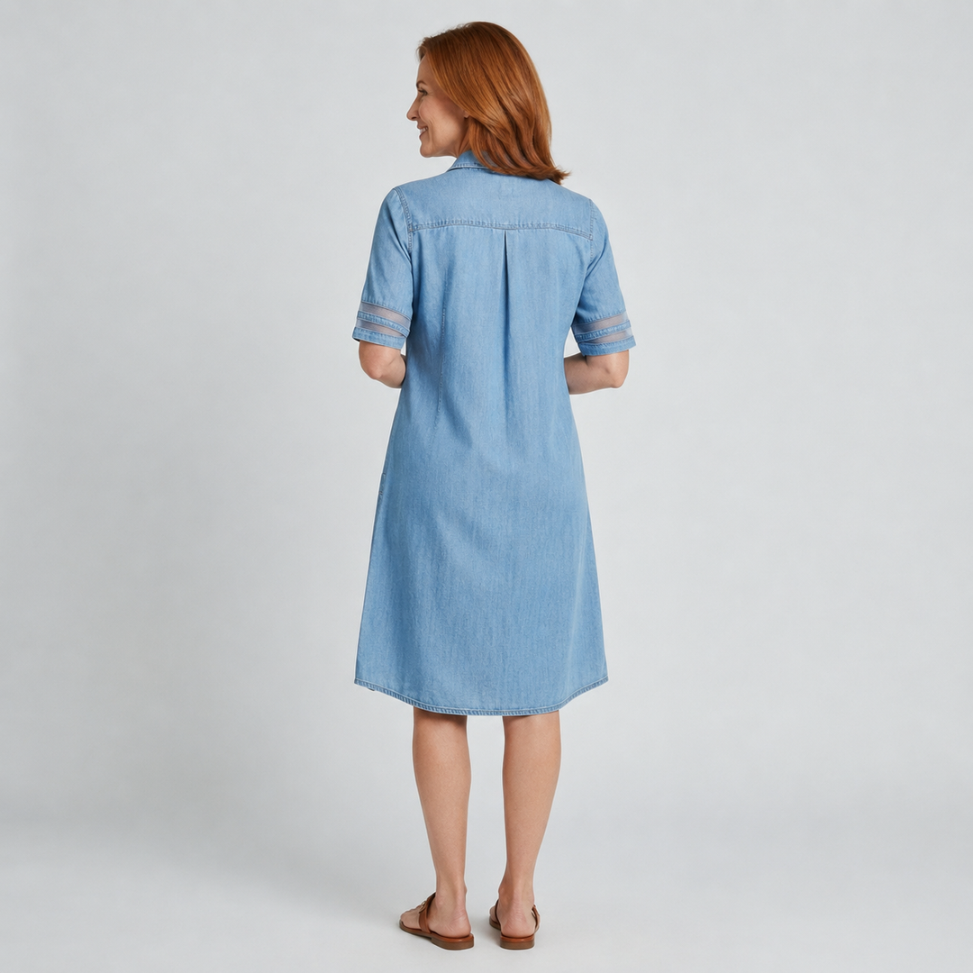 Brittany | Figure Flattering Denim Dress