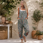 Darcy™ | Grey Floral Overalls