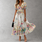 Rosalinda™ | Short Sleeve Floral Maxi Dress