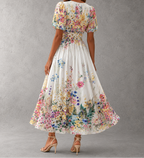 Rosalinda™ | Short Sleeve Floral Maxi Dress