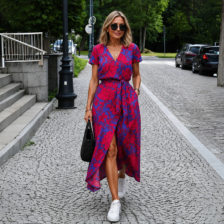 Julia - Figure-Flattering V-Neck Dress