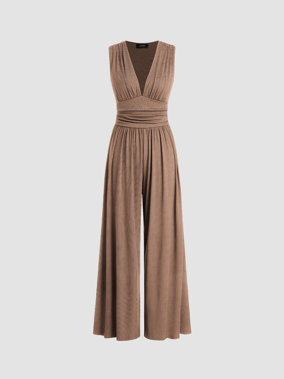 V-Neck Elegant Wide-Leg Jumpsuit
