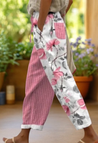 Solen | Relaxed Bohemian Print Ankle Pants