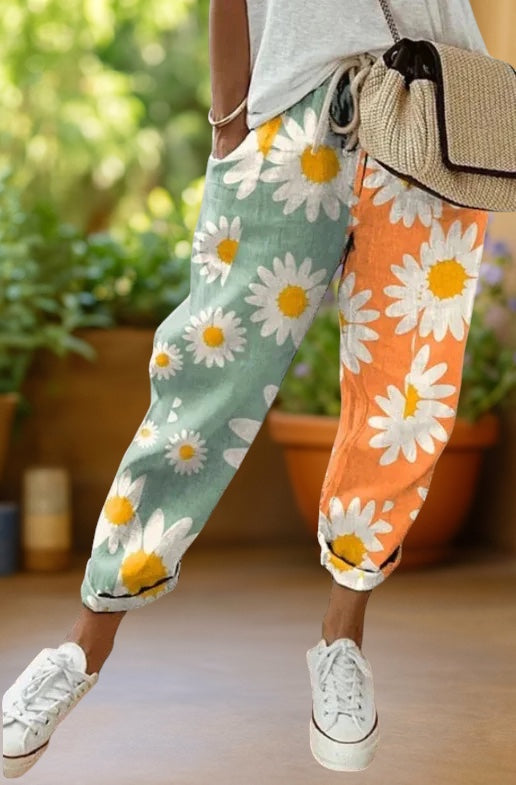 Solen | Relaxed Bohemian Print Ankle Pants