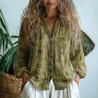 Wena™ | Women's Long Sleeve Button-Down Blouse