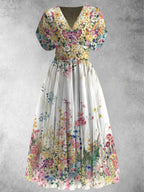 Rosalinda™ | Short Sleeve Floral Maxi Dress