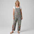 Darcy™ | Grey Floral Overalls