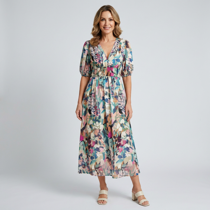 Merlin™ | Flattering Floral Midi Dress