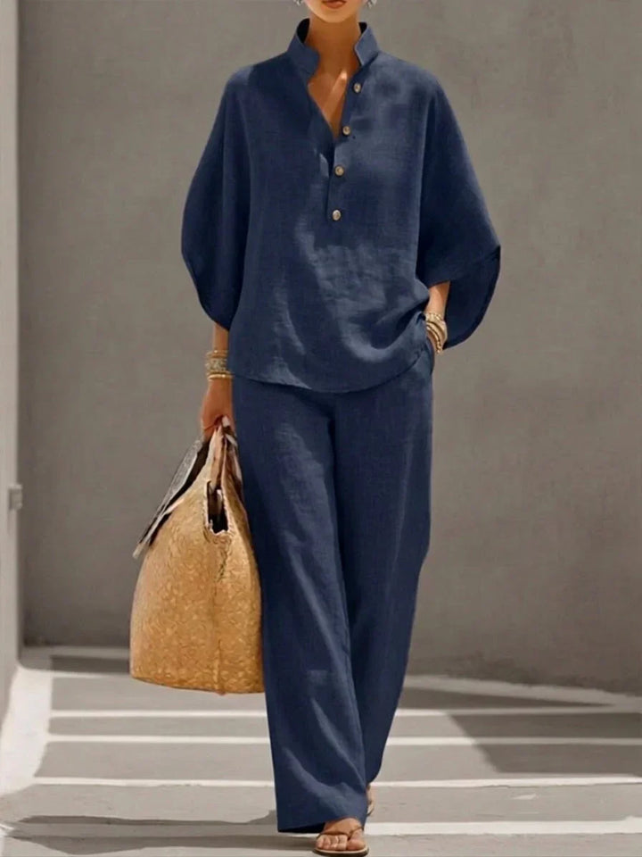 Maribel™ | Set Wide-Leg Linen blend