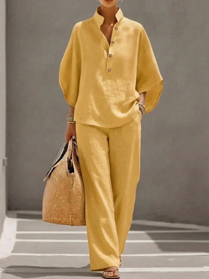 Maribel™ | Set Wide-Leg Linen blend