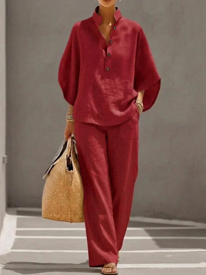Maribel™ | Set Wide-Leg Linen blend