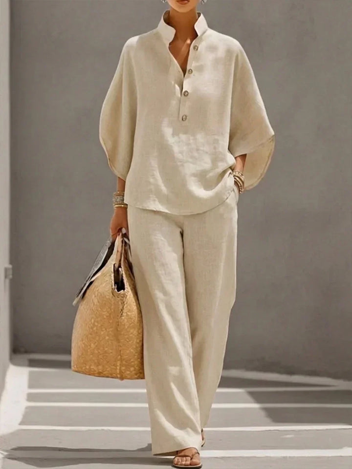 Maribel™ | Set Wide-Leg Linen blend